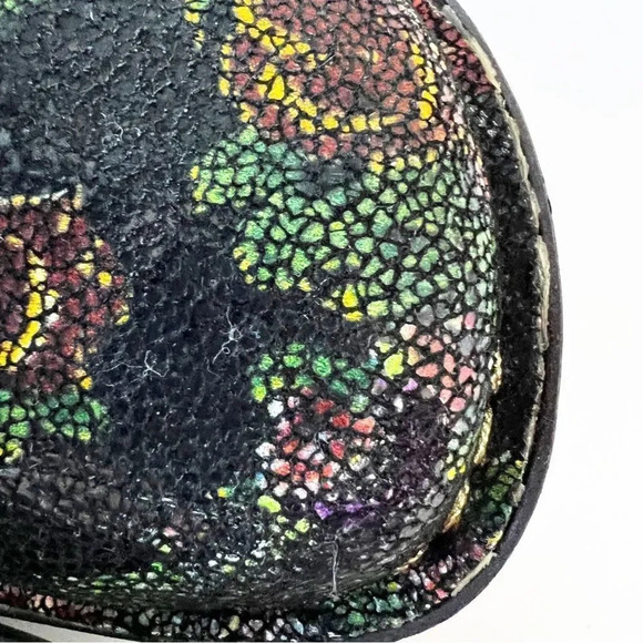 Alegria Paloma‎ Black Leather Colorful Embossed Mary Jane Size 37 WIDE Tapestry - Picture 8 of 14